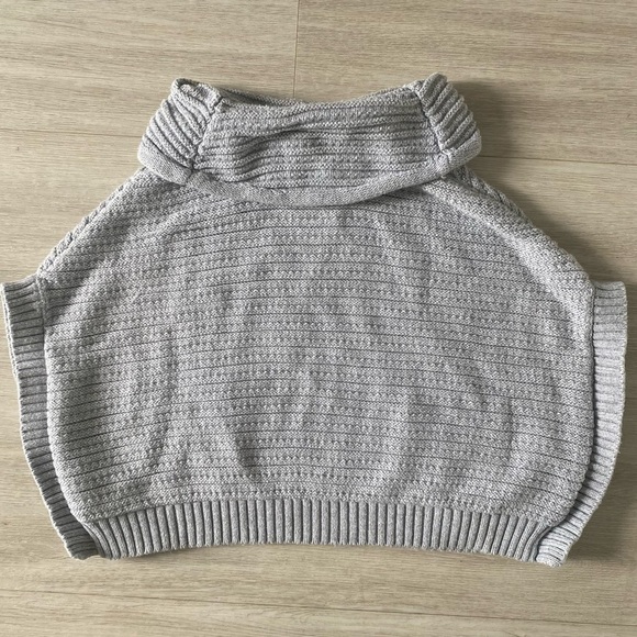 cowl neck sparkle shall poncho - Picture 3 of 5